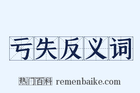 亏失反义词是什么意思的图片